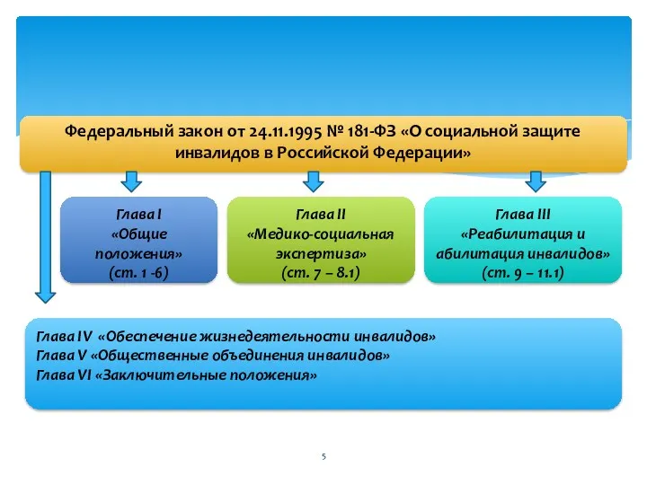 Федеральный закон от 24.11.1995 № 181-ФЗ «О социальной защите инвалидов