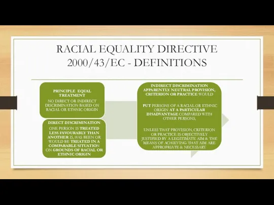 RACIAL EQUALITY DIRECTIVE 2000/43/EC - DEFINITIONS