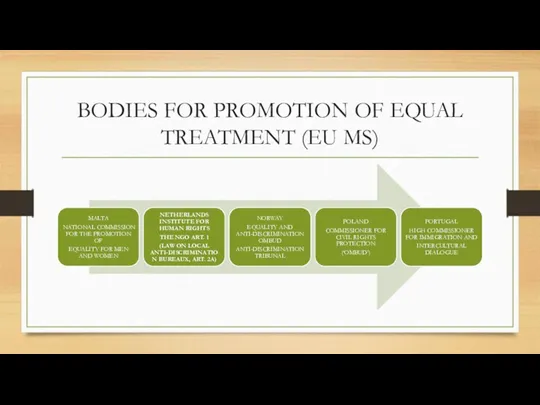 BODIES FOR PROMOTION OF EQUAL TREATMENT (EU MS)