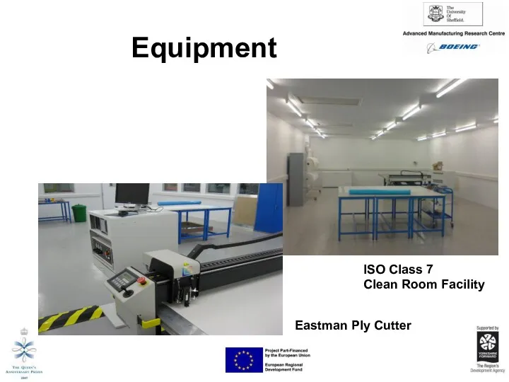 Equipment ISO Class 7 Clean Room Facility Eastman Ply Cutter