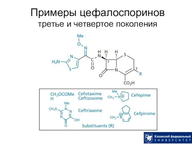 Примеры цефалоспоринов третье и четвертое поколения