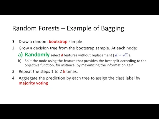 Random Forests – Example of Bagging