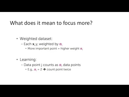 What does it mean to focus more?
