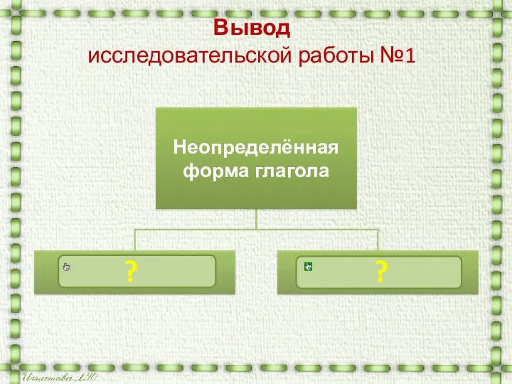 Вывод исследовательской работы №1