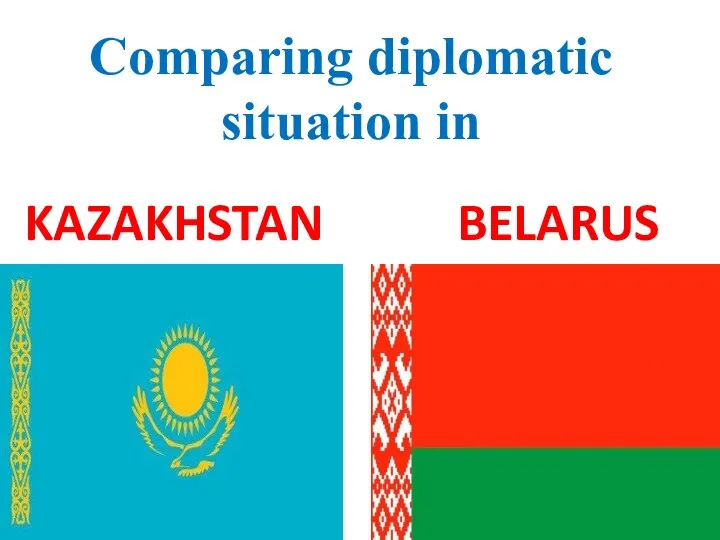 Comparing diplomatic situation in KAZAKHSTAN BELARUS