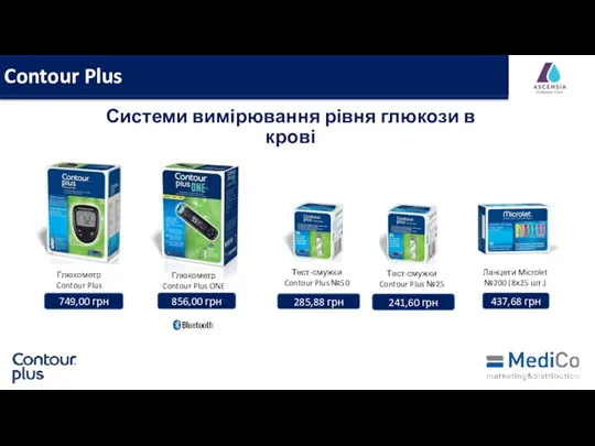 Системи вимірювання рівня глюкози в крові 749,00 грн Глюкометр Contour Plus 285,88 грн