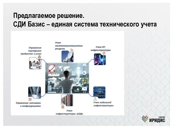 Предлагаемое решение. СДИ Базис – единая система технического учета