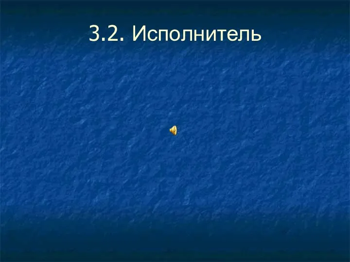 3.2. Исполнитель