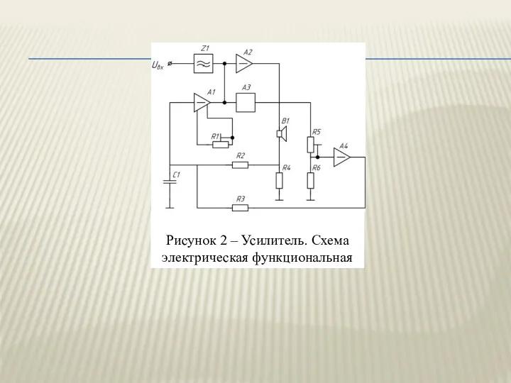 Рисунок 2 – Усилитель. Схема электрическая функциональная