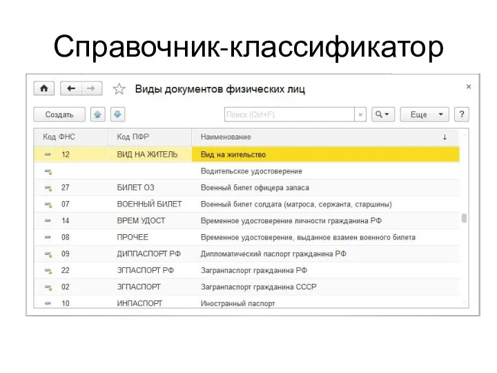 Справочник-классификатор