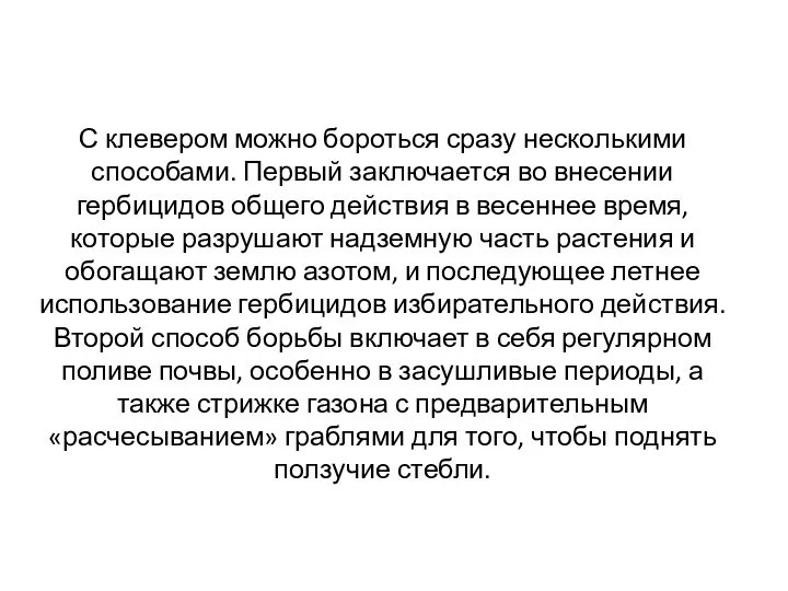 С клевером можно бороться сразу несколькими способами. Первый заключается во