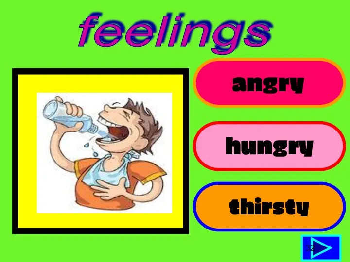 angry hungry thirsty 32 feelings