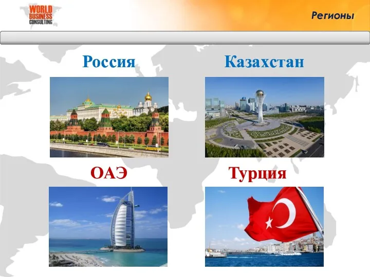 Регионы Россия Турция Казахстан ОАЭ
