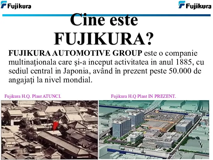 FUJIKURA AUTOMOTIVE GROUP este o companie multinaţionala care şi-a inceput