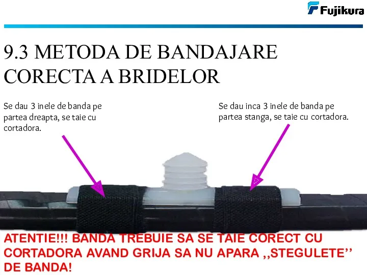 9.3 METODA DE BANDAJARE CORECTA A BRIDELOR Se dau 3