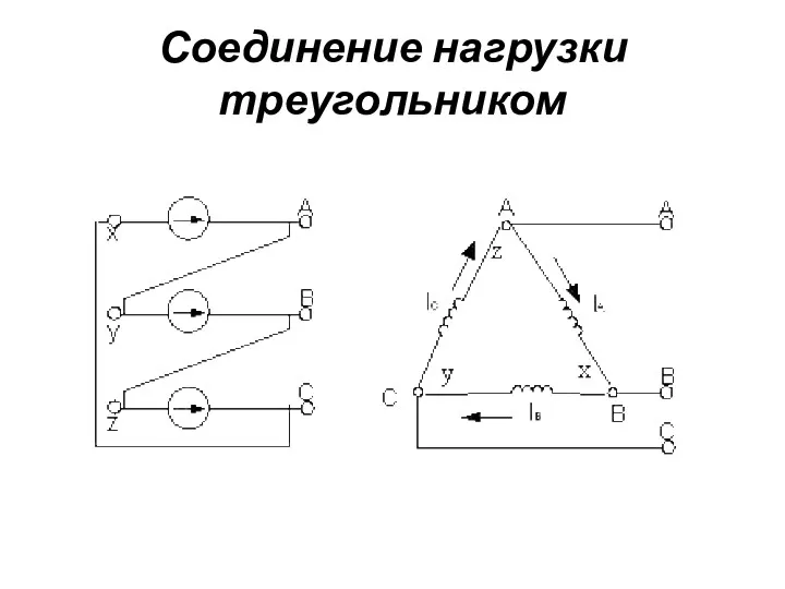 Соединение нагрузки треугольником