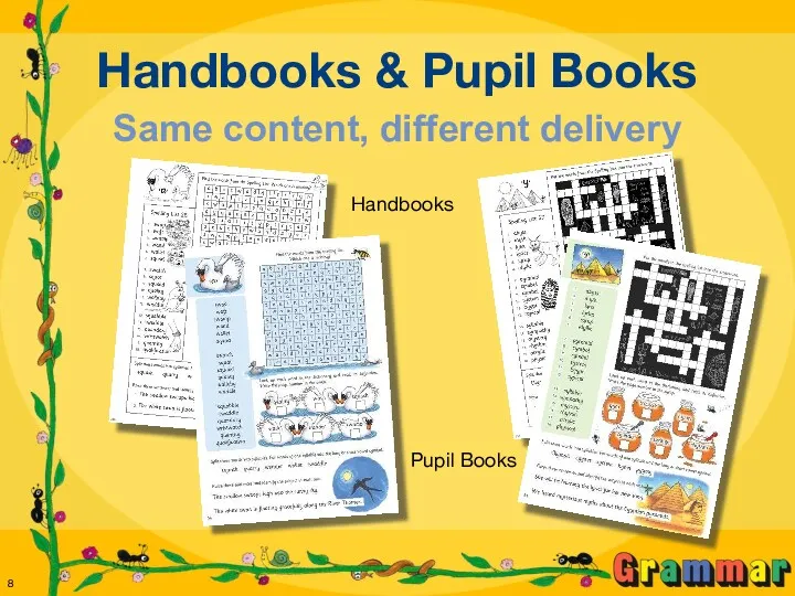 Handbooks & Pupil Books Same content, different delivery Handbooks Pupil Books