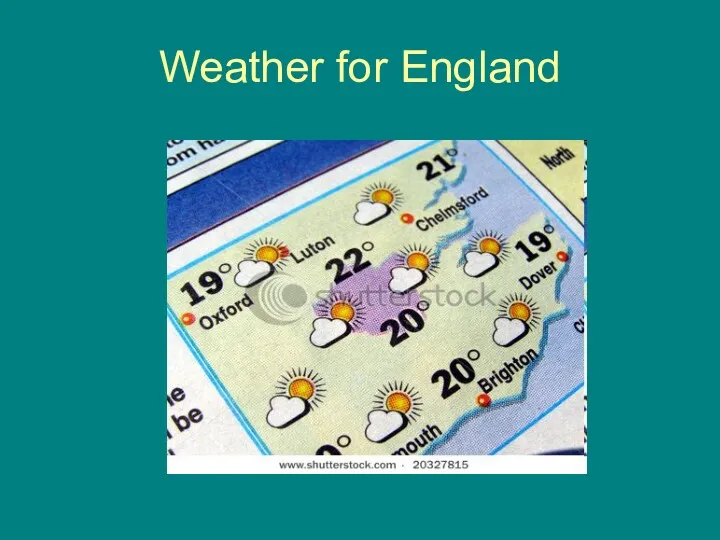 Weather for England