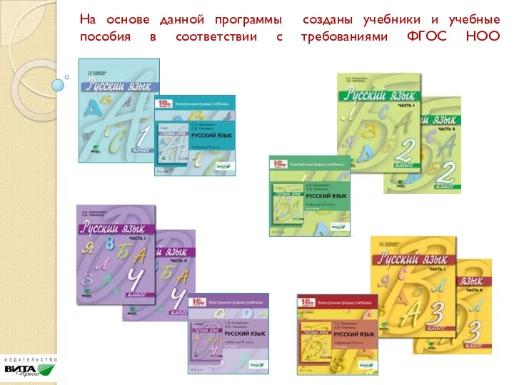 На основе данной программы созданы учебники и учебные пособия в соответствии с требованиями ФГОС НОО