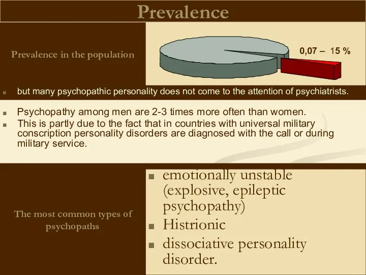but many psychopathic personality does not come to the attention