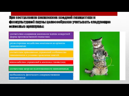 При составлении комплексов вводной гимнастики и физкультурной паузы целесообразно учитывать