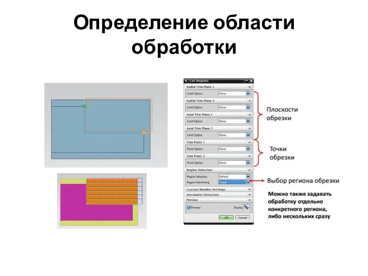 Определение области обработки