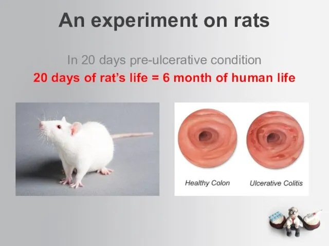 An experiment on rats In 20 days pre-ulcerative condition 20