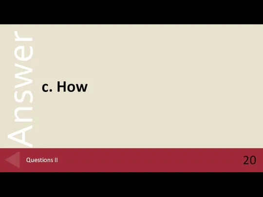 c. How 20 Questions II