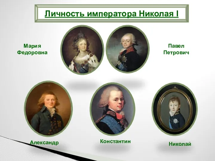 Личность императора Николая I Мария Федоровна Павел Петрович