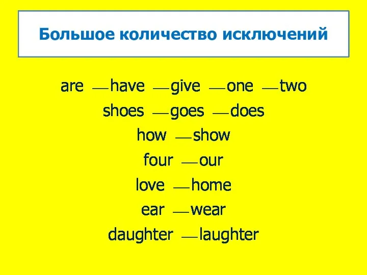 are ⎯ have ⎯ give ⎯ one ⎯ two shoes