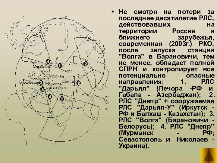 Не смотря на потери за последнее десятилетие РЛС, действовавших на