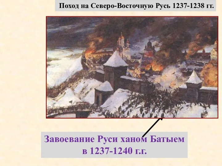 Завоевание Руси ханом Батыем в 1237-1240 г.г. Поход на Северо-Восточную Русь 1237-1238 гг.