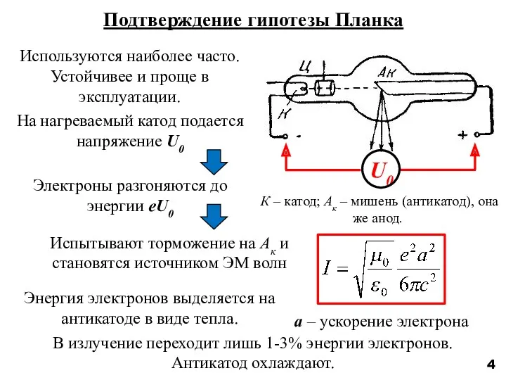 4 Подтверждение гипотезы Планка Используются наиболее часто. Устойчивее и проще