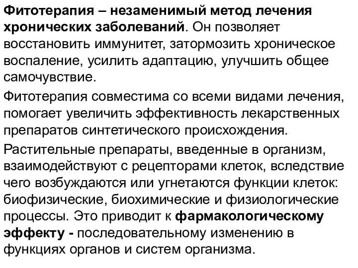 Фитотерапия – незаменимый метод лечения хронических заболеваний. Он позволяет восстановить