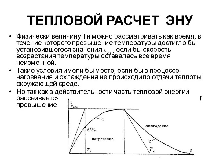 ТЕПЛОВОЙ РАСЧЕТ ЭНУ Физически величину Тн можно рассматри­вать как время,