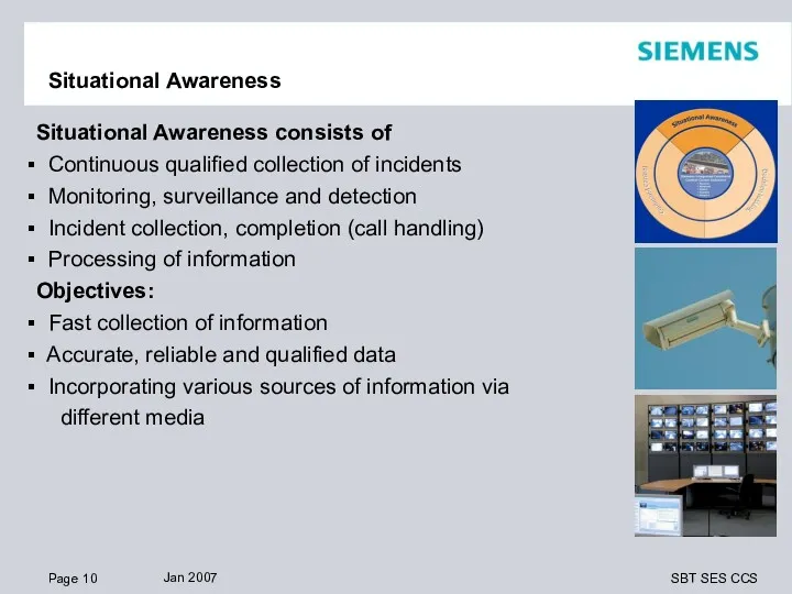 Situational Awareness Situational Awareness consists of Continuous qualified collection of