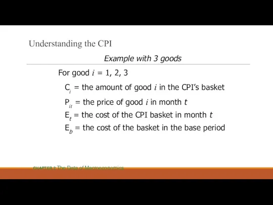 Understanding the CPI Example with 3 goods For good i