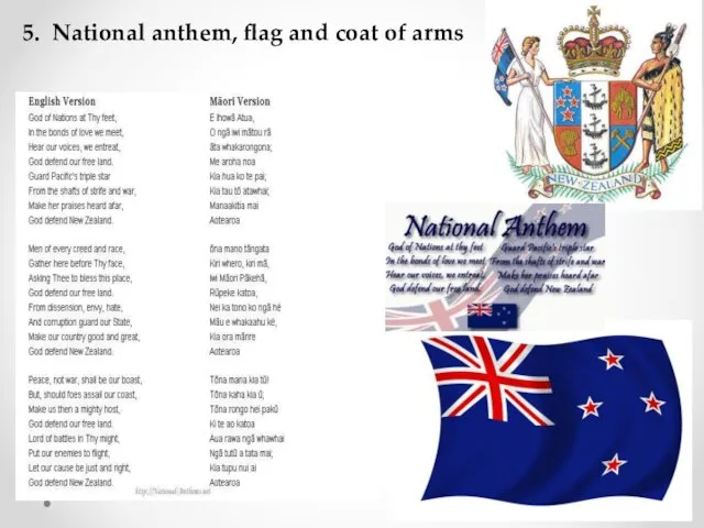5. National anthem, flag and coat of arms