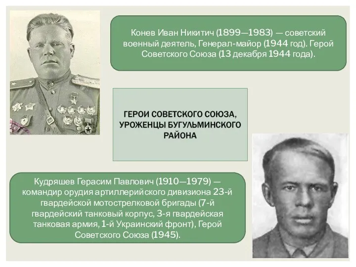 Конев Иван Никитич (1899—1983) — советский военный деятель, Генерал-майор (1944