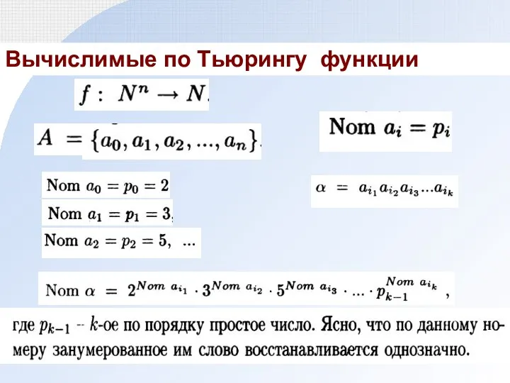 Вычислимые по Тьюрингу функции