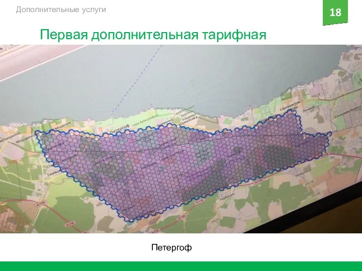 Дополнительные услуги Первая дополнительная тарифная зона Петергоф 18