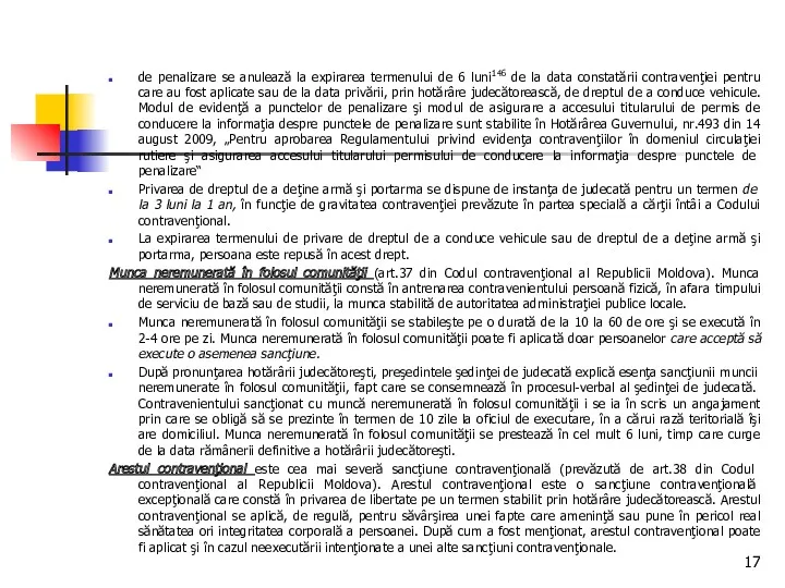 de penalizare se anulează la expirarea termenului de 6 luni146