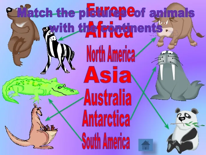 Europe Africa Asia Australia North America South America Antarctica Match