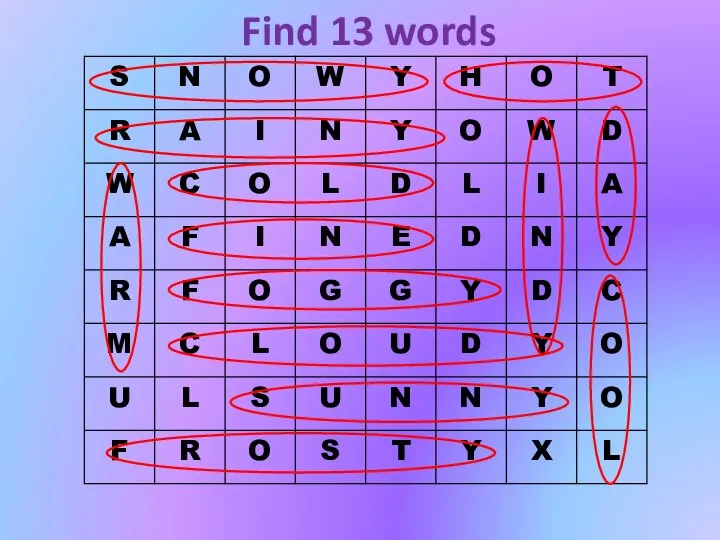 Find 13 words