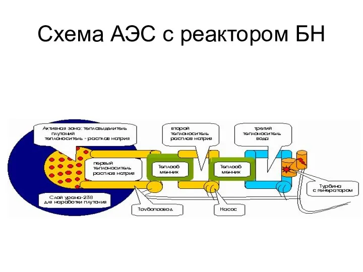 Схема АЭС с реактором БН