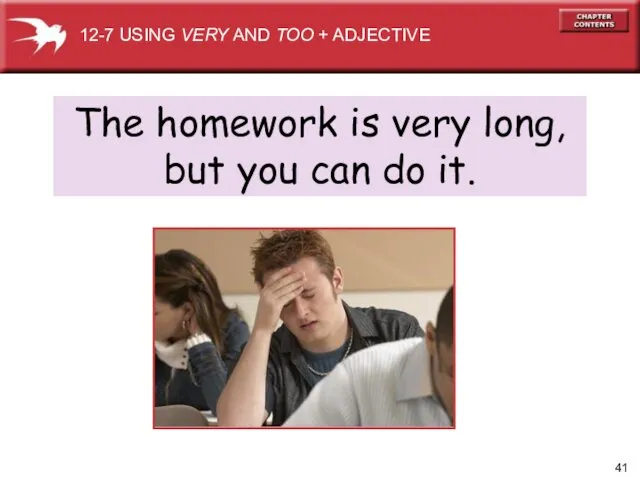 The homework is very long, but you can do it.