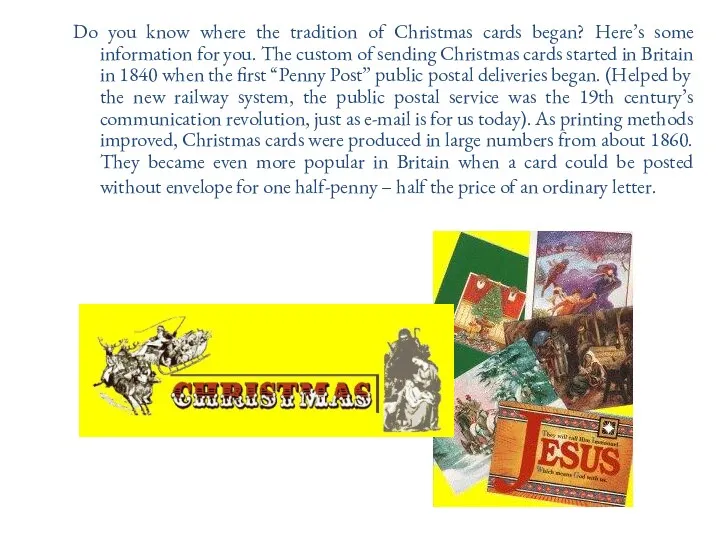 Do you know where the tradition of Christmas cards began?