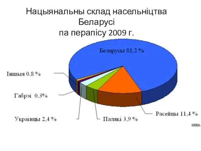 Нацыянальны склад насельніцтва Беларусі па перапісу 2009 г.