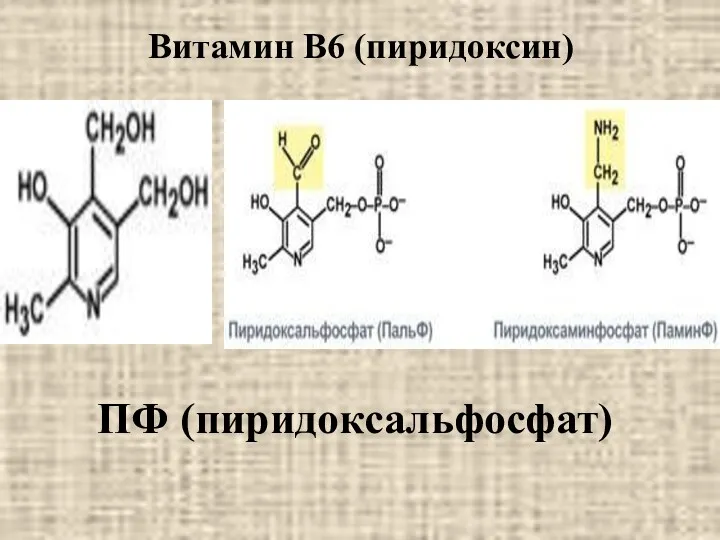 Витамин В6 (пиридоксин) ПФ (пиридоксальфосфат)