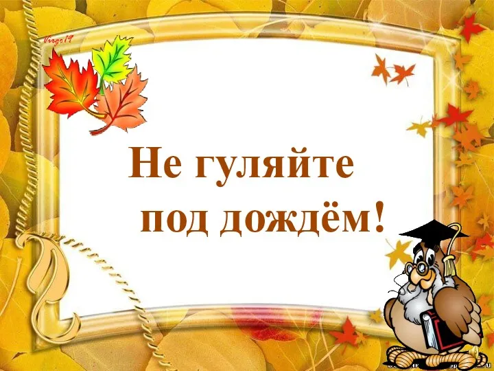 Не гуляйте под дождём!